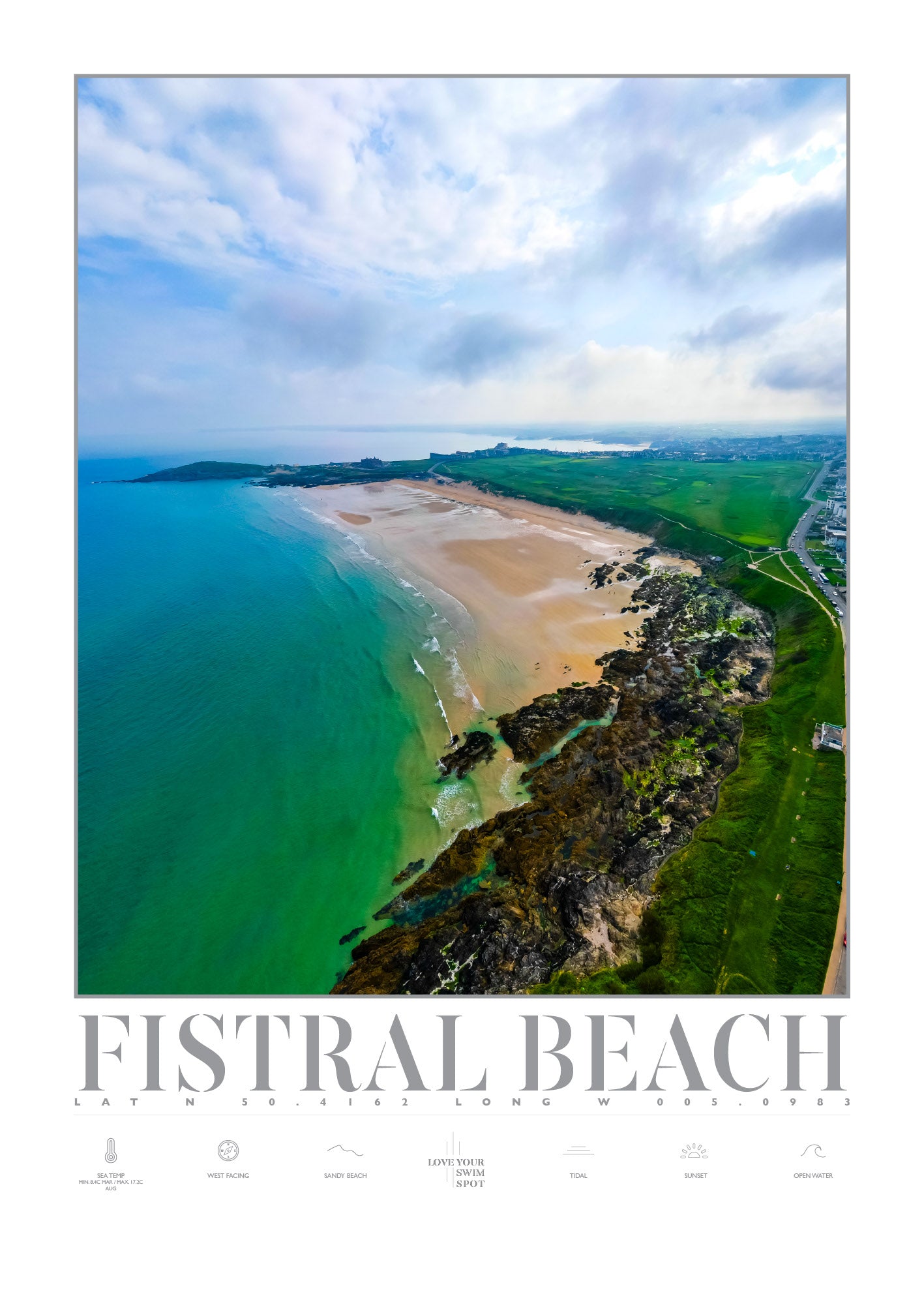 FISTRAL BEACH CORNWALL ENGLAND