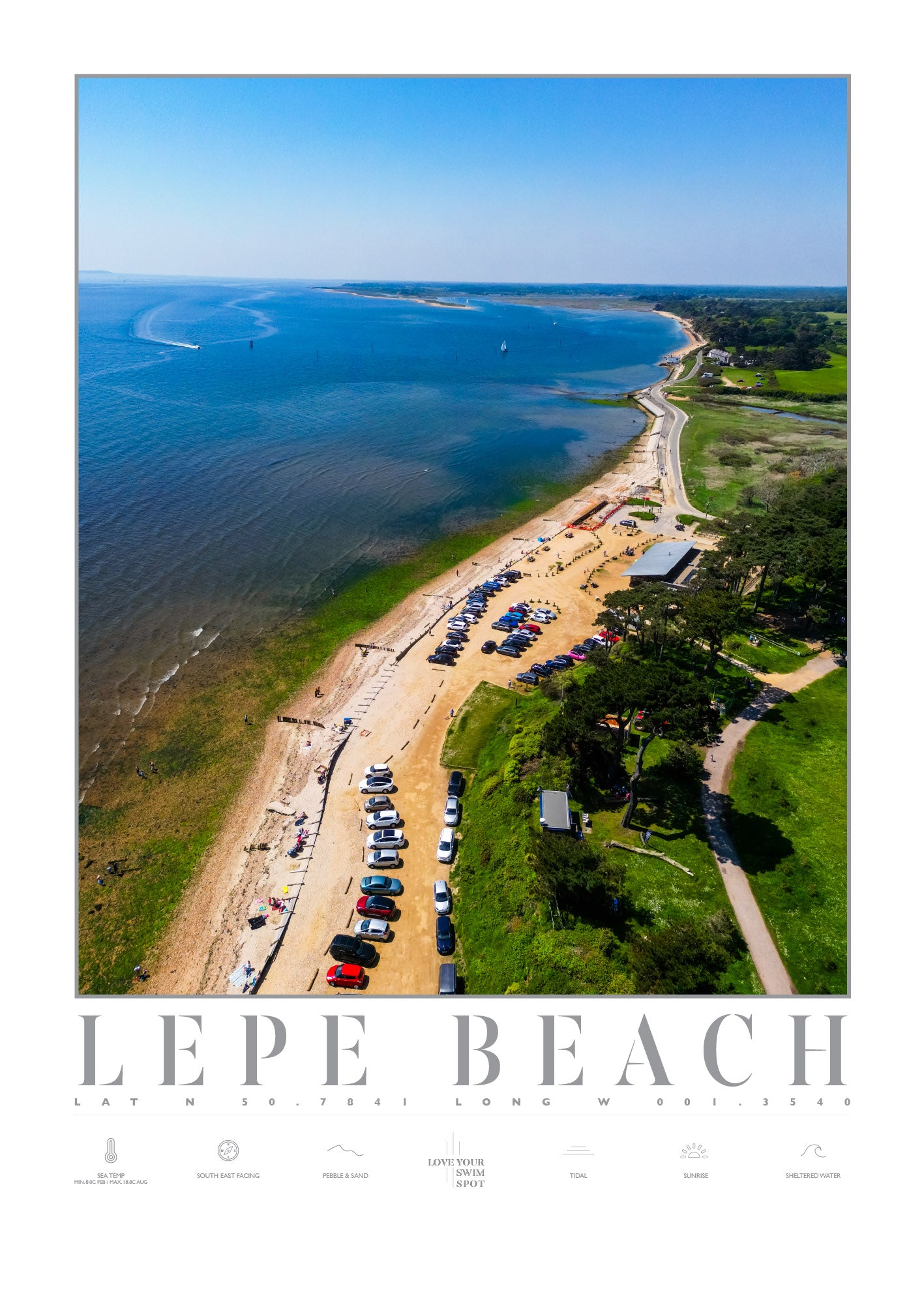 LEPE BEACH CORNWALL ENGLAND