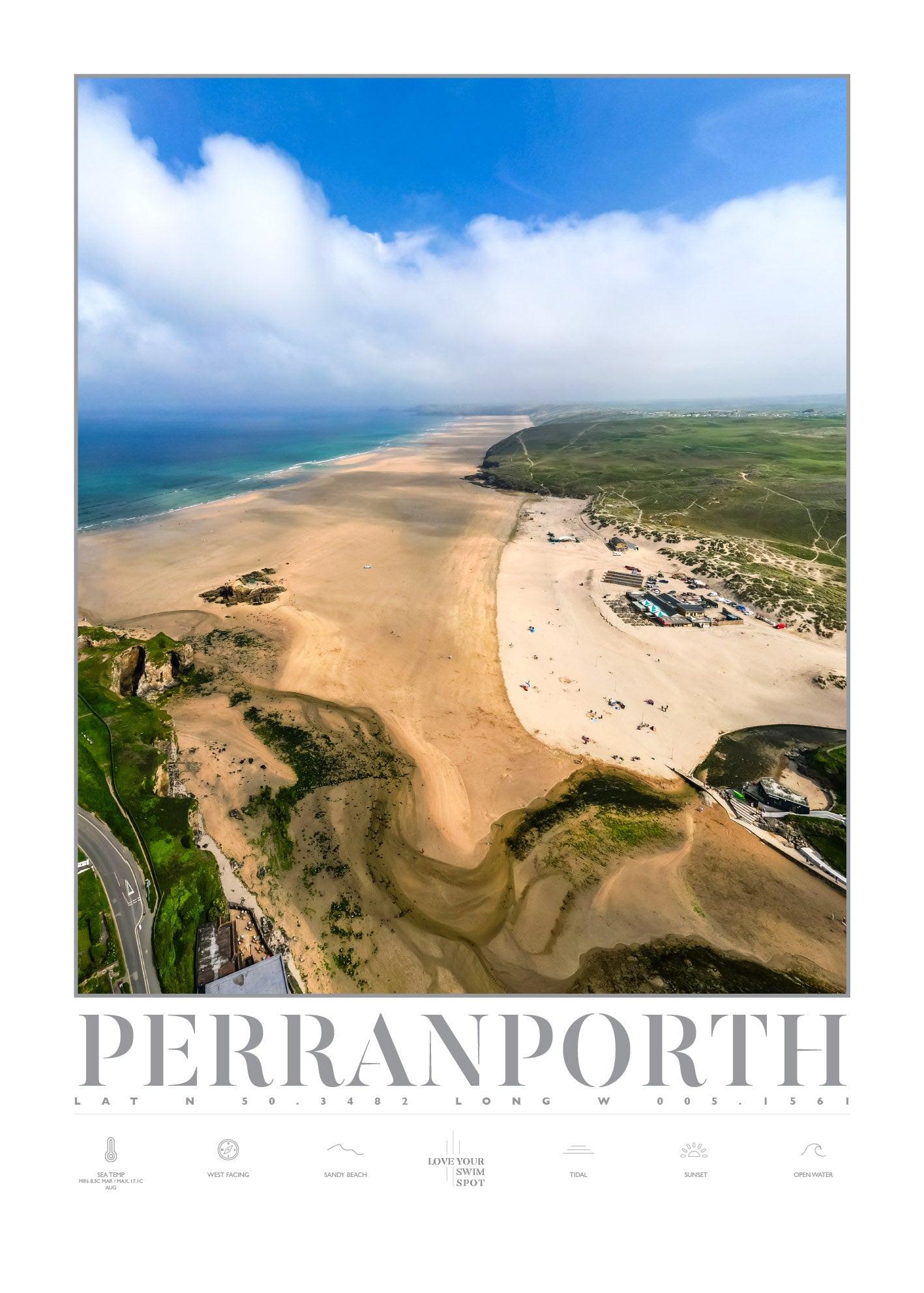 PERRANPORTH BEACH CORNWALL ENGLAND