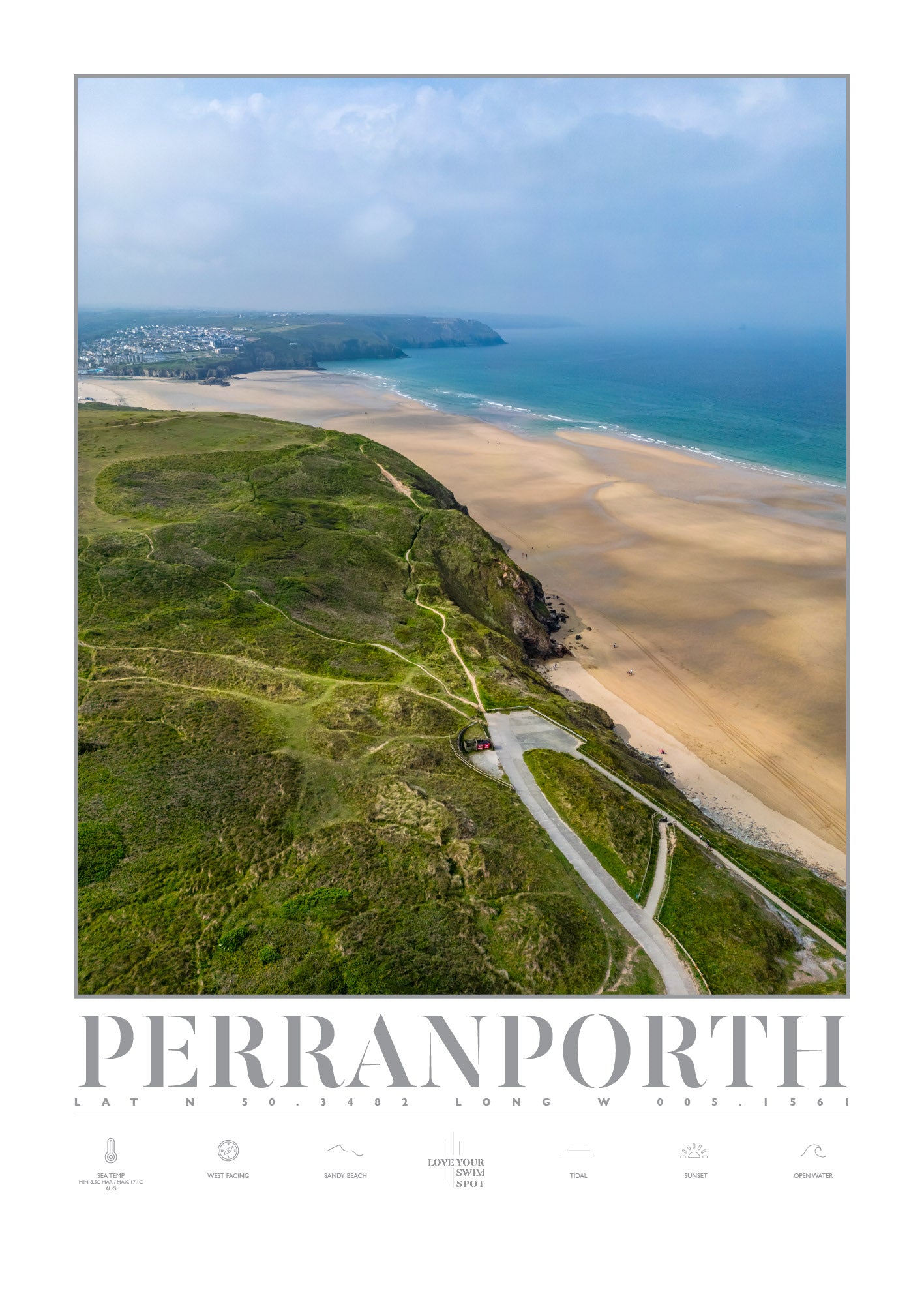 PERRANPORTH BEACH CORNWALL ENGLAND