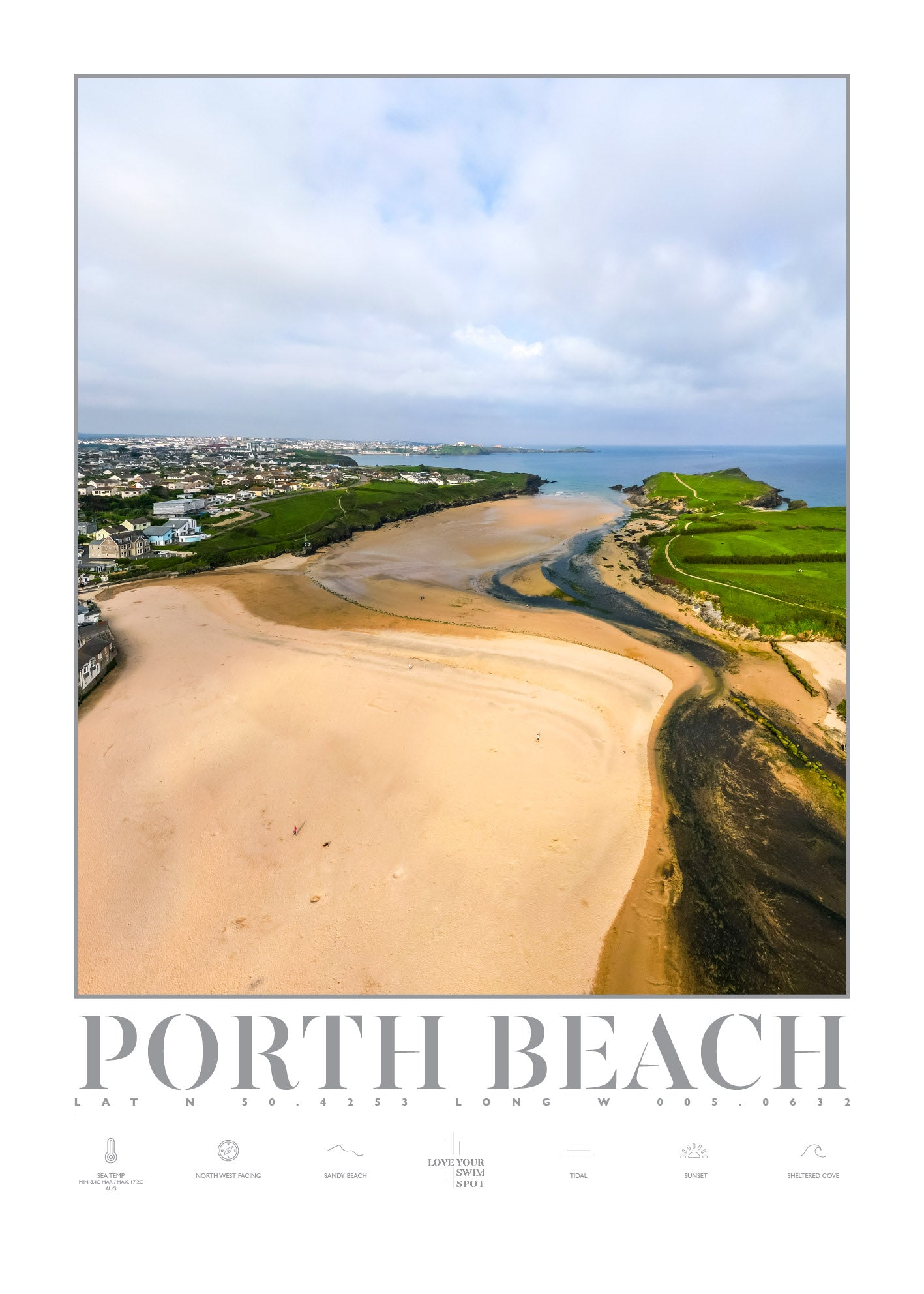 PORTH BEACH CORNWALL ENGLAND